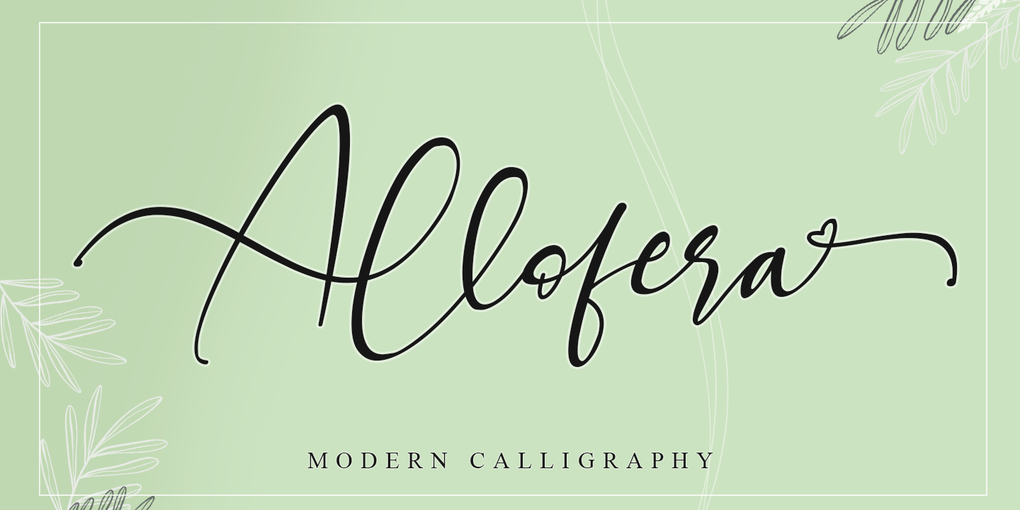 Пример шрифта Allofera #1